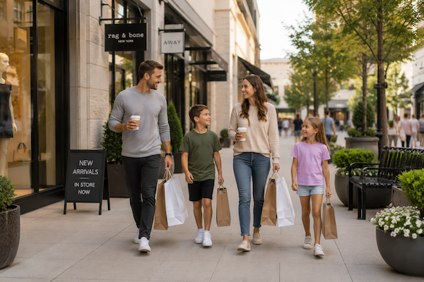 Family enjoying life in town near Palmetto Estates